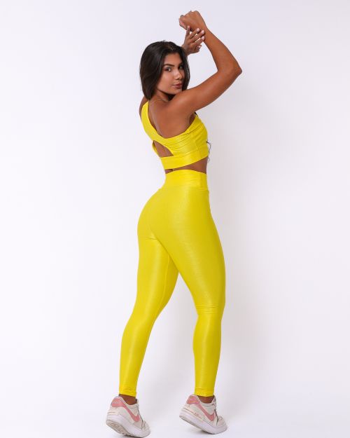 Conjunto Cal�a Legging B�sica Compress�o + Top Paloma