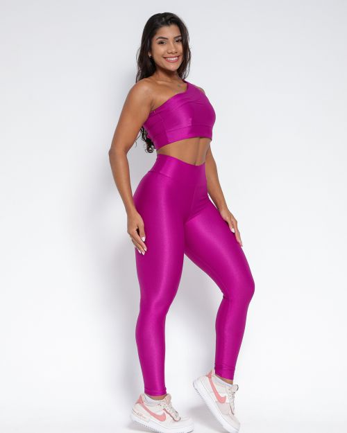 Conjunto Cal�a Legging B�sica Compress�o + Top Paloma