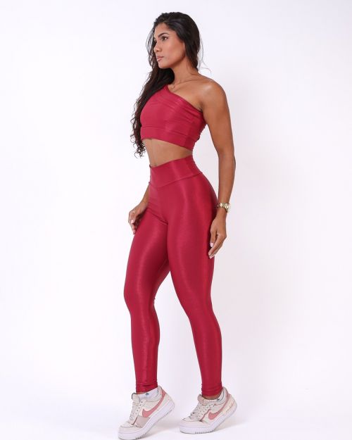 Conjunto Cal�a Legging B�sica Compress�o + Top Paloma