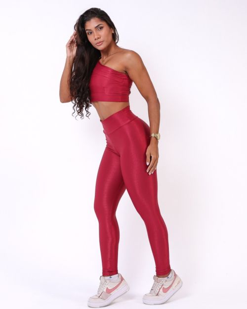 Conjunto Cal�a Legging B�sica Compress�o + Top Paloma