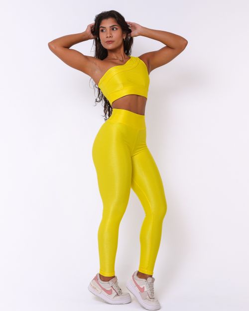 Conjunto Cal�a Legging B�sica Compress�o + Top Paloma