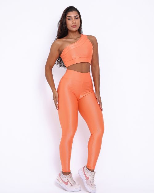 Conjunto Cal�a Legging B�sica Compress�o + Top Paloma