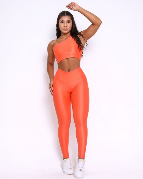 Conjunto Cal�a Legging B�sica Compress�o + Top Paloma