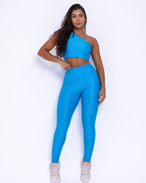 Conjunto Cal�a Legging B�sica Compress�o + Top Paloma