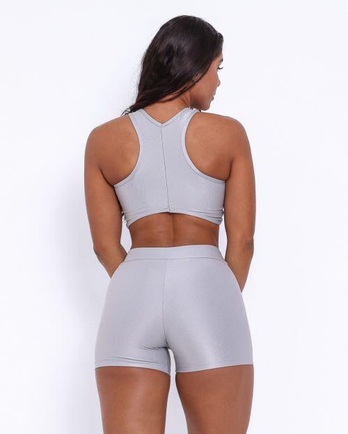 Conjunto Short Básico Cós Fino Compressão + Top Sofia