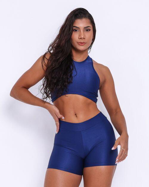Conjunto Short Básico Cós Fino Compressão + Top Sofia