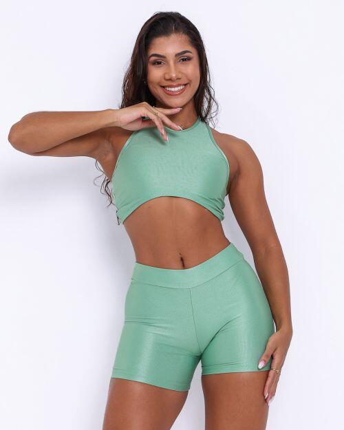 Conjunto Short Básico Cós Fino Compressão + Top Sofia