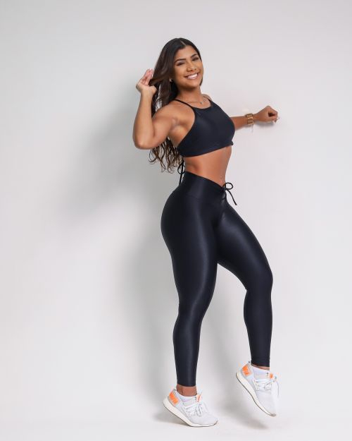 Conjunto Calça Legging Empina Compressão + Top Paula