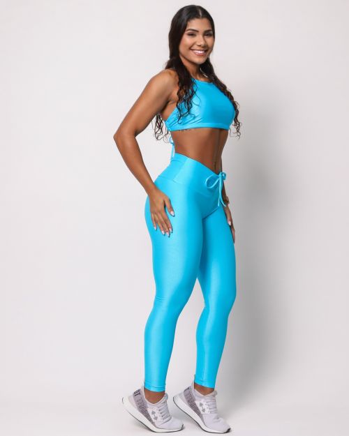 Conjunto Calça Legging Empina Compressão + Top Paula