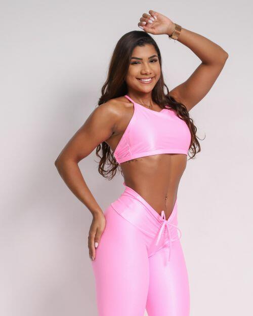 Conjunto Calça Legging Empina Compressão + Top Paula