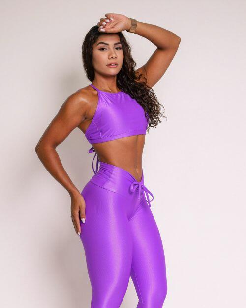 Conjunto Calça Legging Empina Compressão + Top Paula