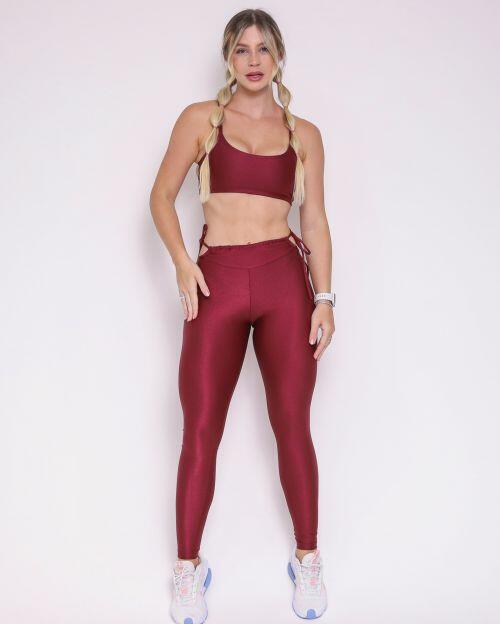Conjunto Calça Empina Ajuste Compressão + Top Aline