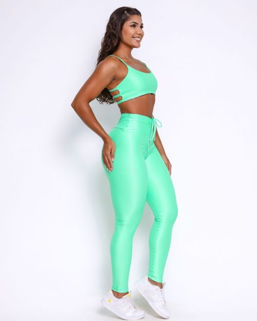 Conjunto Calça Empina Ajuste Compressão + Top Aline