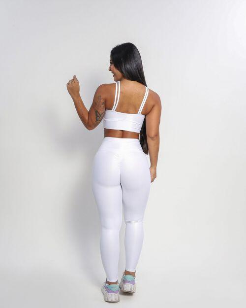 Conjunto Calça Legging Empina Compressão + Top Cruzado