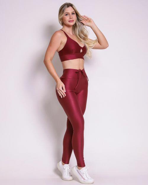 Conjunto Calça Legging Empina Compressão + Top Karol