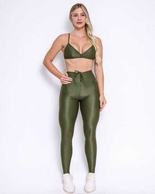 Conjunto Calça Legging Empina Compressão + Top Rafa