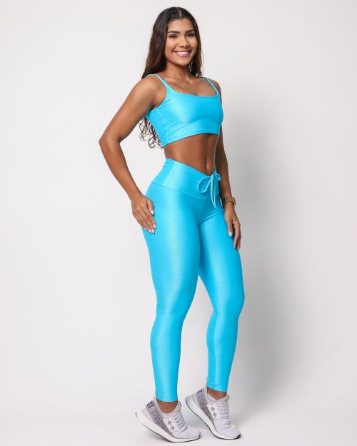 Conjunto Calça Legging Empina Compressão + Top Bruna