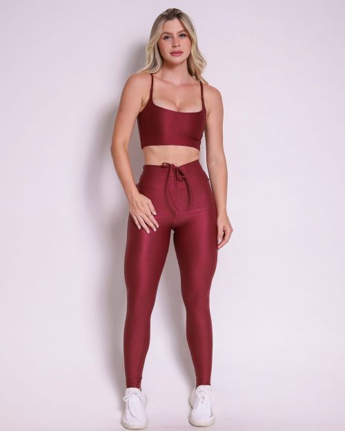 Conjunto Calça Legging Empina Compressão + Top Bruna