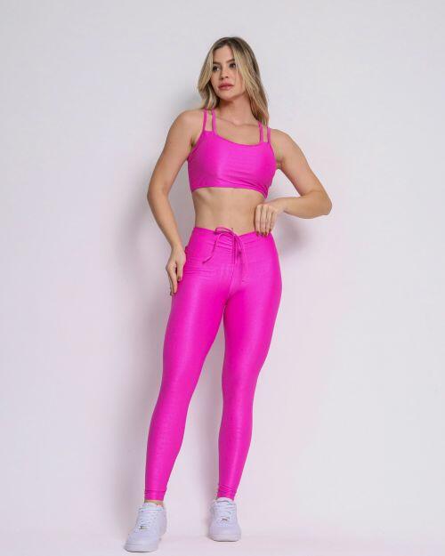 Conjunto Calça Legging Empina Compressão + Top Lari