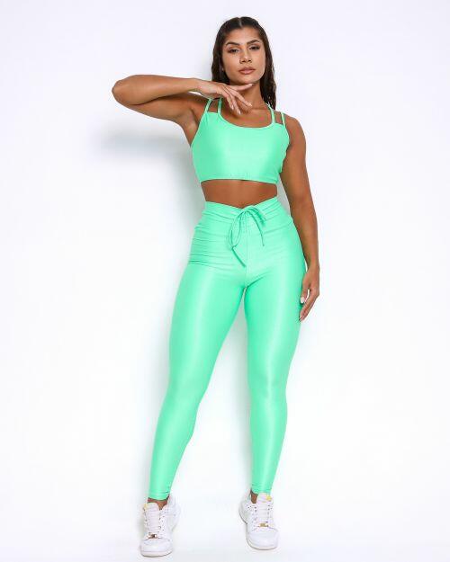 Conjunto Calça Legging Empina Compressão + Top Lari