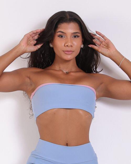 Top Faixa Dupla Face Light Bicolor