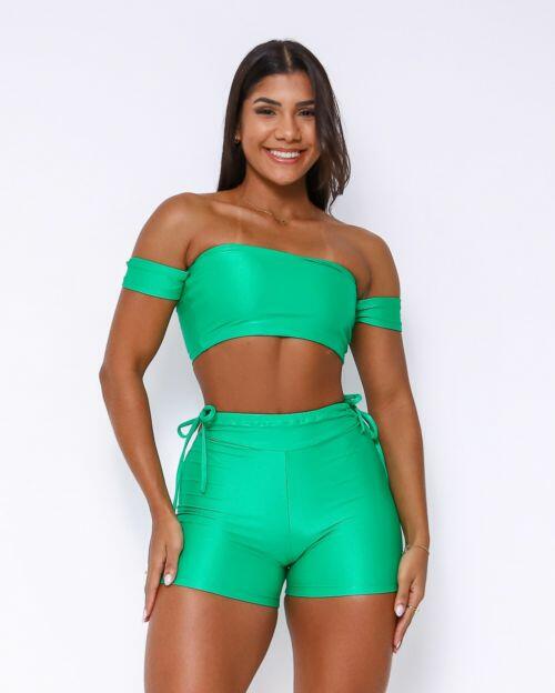 Conjunto Short Empina Ajuste Compress�o + Top Ciganinha