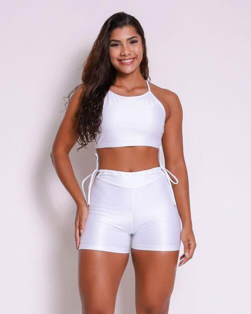 Conjunto Short Empina Ajuste Compressão + Top Paula