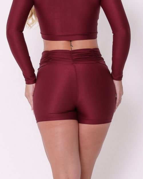 Short Básico Cós Franzido Compressão