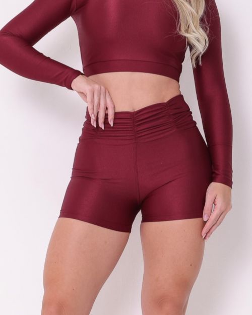 Short Básico Cós Franzido Compressão