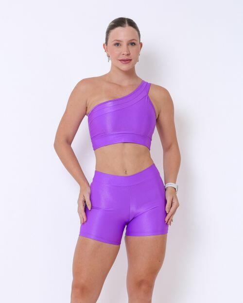 Conjunto Short Básico Cós Fino Compressão + Top Paloma