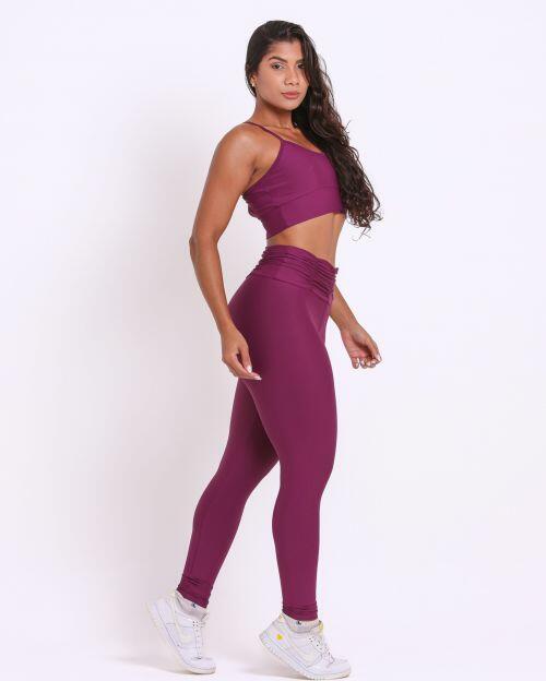 Conjunto Calça Básica Cós Franzido Light + Top Kelly