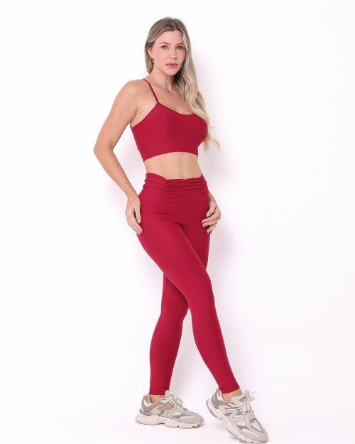 Conjunto Calça Básica Cós Franzido Light + Top Kelly