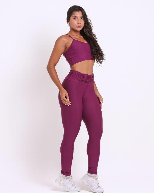 Conjunto Calça Básica Cós Franzido Light + Top Kelly