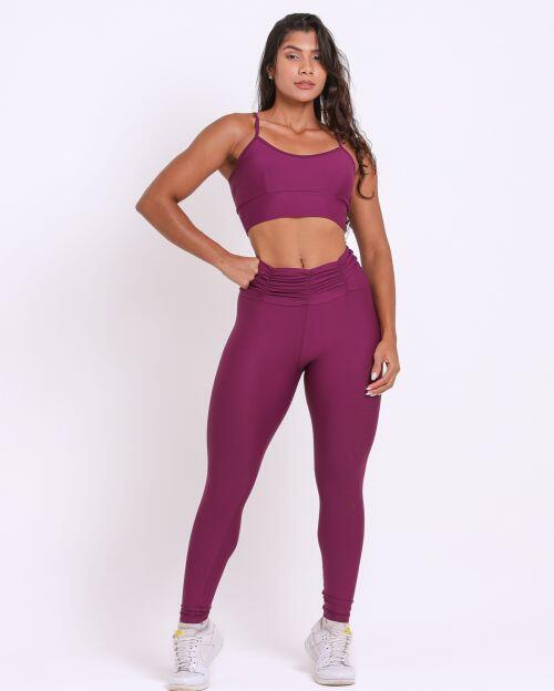 Conjunto Calça Básica Cós Franzido Light + Top Kelly