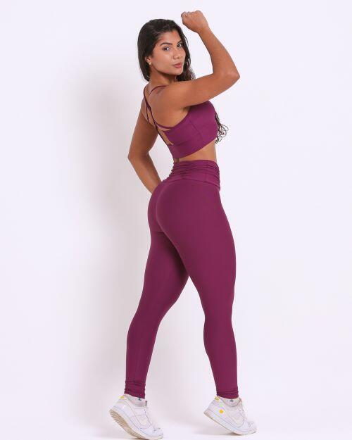 Conjunto Calça Básica Cós Franzido Light + Top Kelly