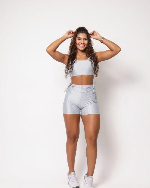 Conjunto Short Empina Ajuste Compress�o + Top Lari
