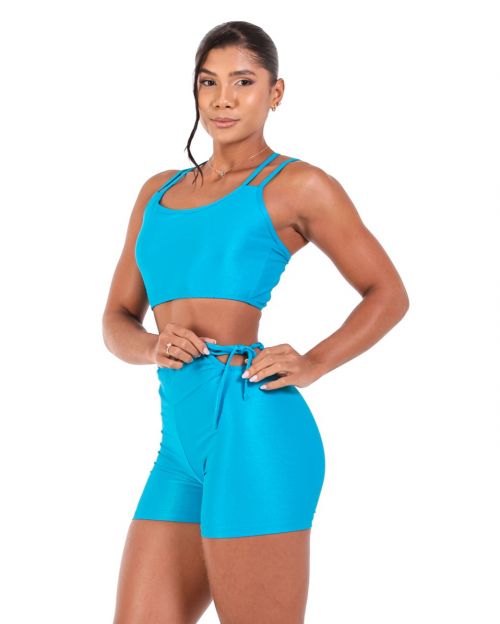 Conjunto Short Empina Ajuste Compress�o + Top Lari