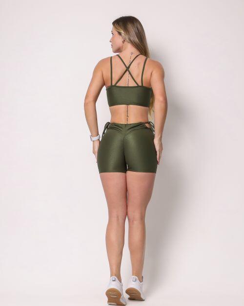 Conjunto Short Empina Ajuste Compress�o + Top Lari