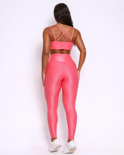 Conjunto Calça Legging Básica Compressão + Top Lari