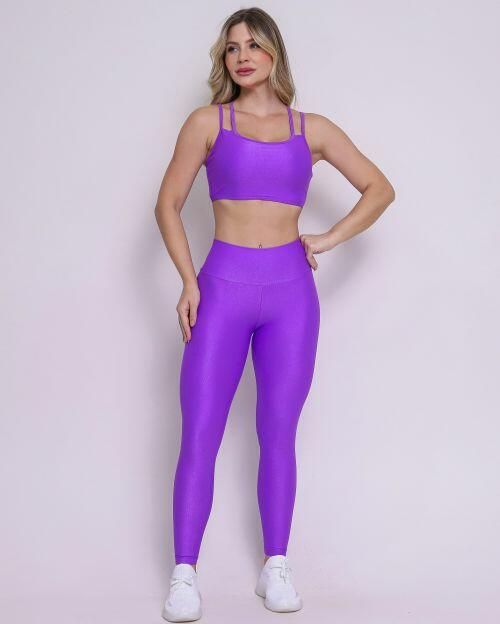 Conjunto Calça Legging Básica Compressão + Top Lari