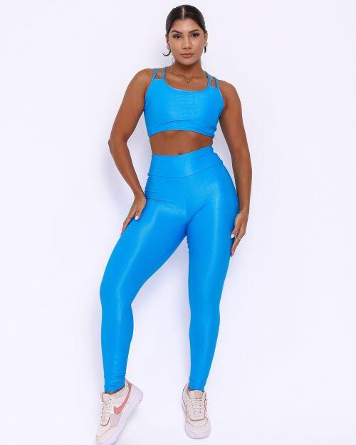 Conjunto Calça Legging Básica Compressão + Top Lari