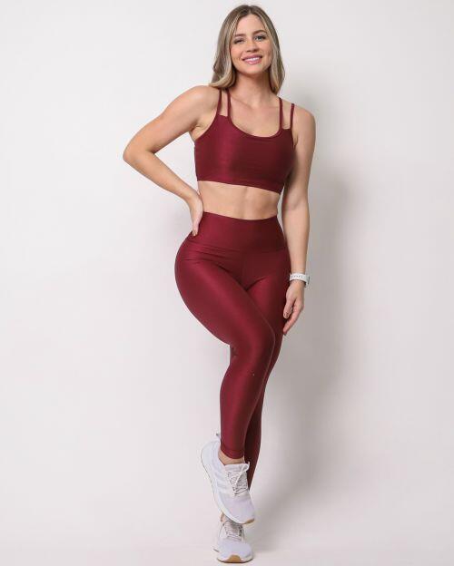 Conjunto Calça Legging Básica Compressão + Top Lari