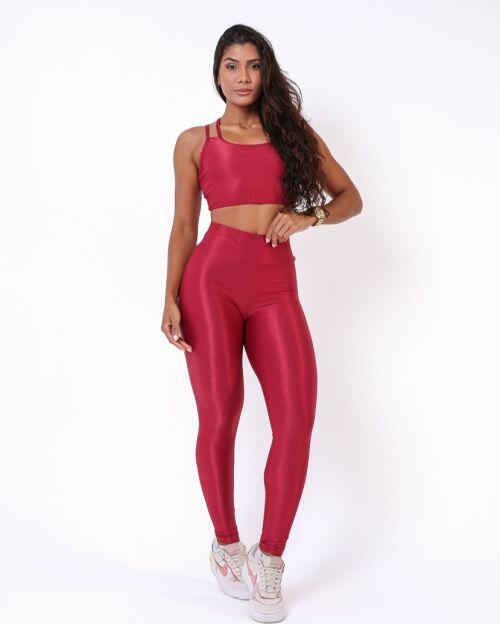 Conjunto Calça Legging Básica Compressão + Top Lari