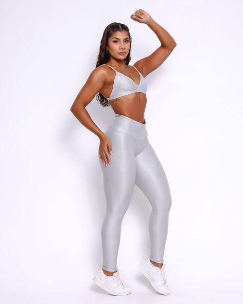 Conjunto Calça Legging Básica Compressão + Top Rafa