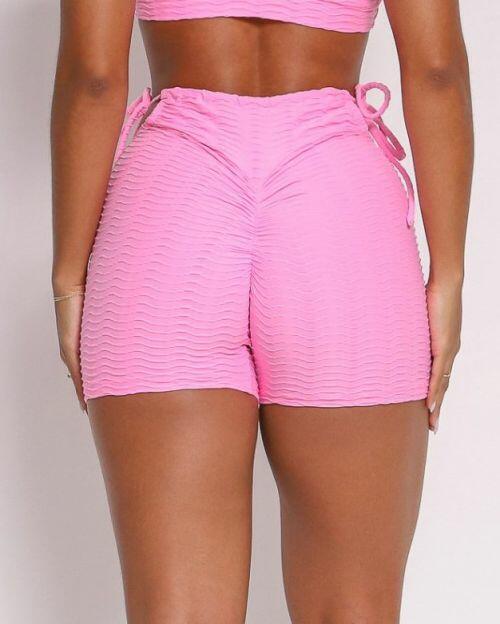 Short Empina Ajuste Textura Ondas