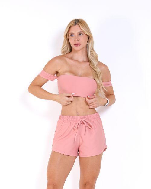 Conjunto Short Boxer Basic Light + Top Ciganinha