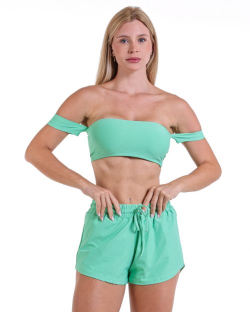 Conjunto Short Boxer Basic Light + Top Ciganinha
