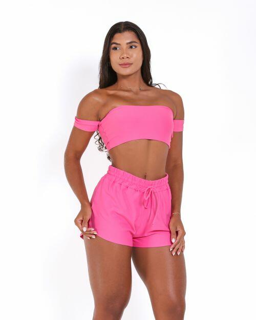 Conjunto Short Boxer Basic Light + Top Ciganinha