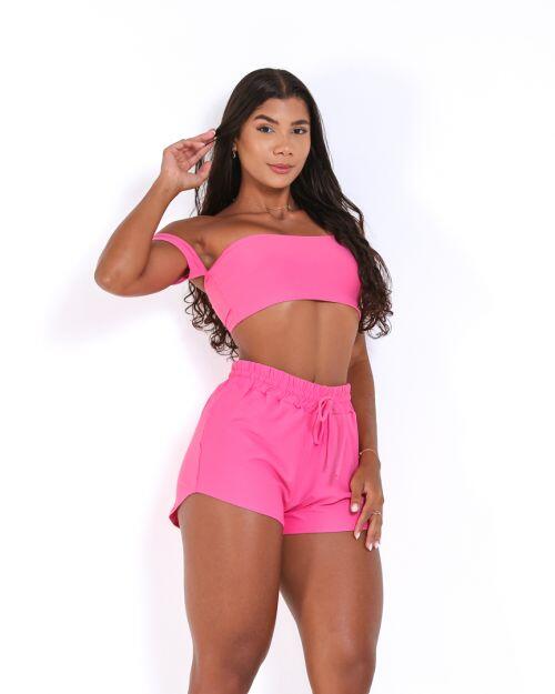 Conjunto Short Boxer Basic Light + Top Ciganinha