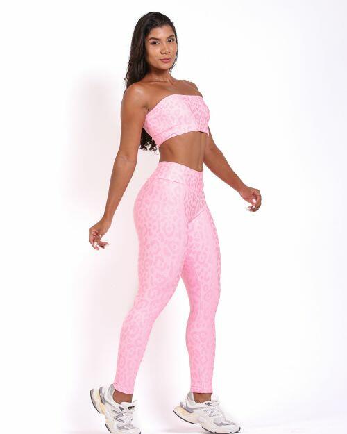 Conjunto Calça Básica New Onça Fit + Top Faixa